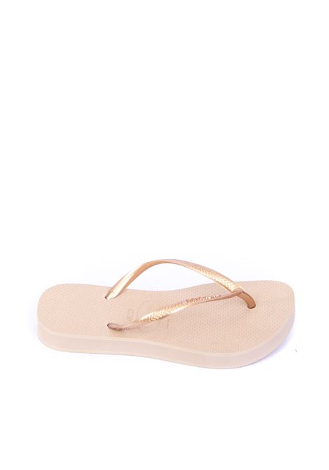 Golden slim flatform sandal HAVAIANAS | 4144537SLIMPLATFORM-0570